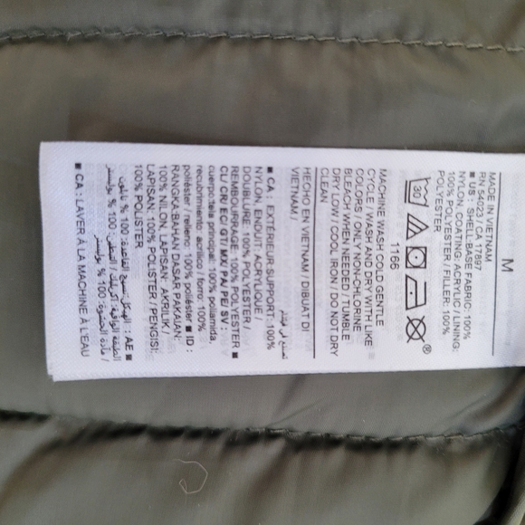 Old Navy Green Puffer Jacket with Stand-Up Collar - Picture 3 of 4